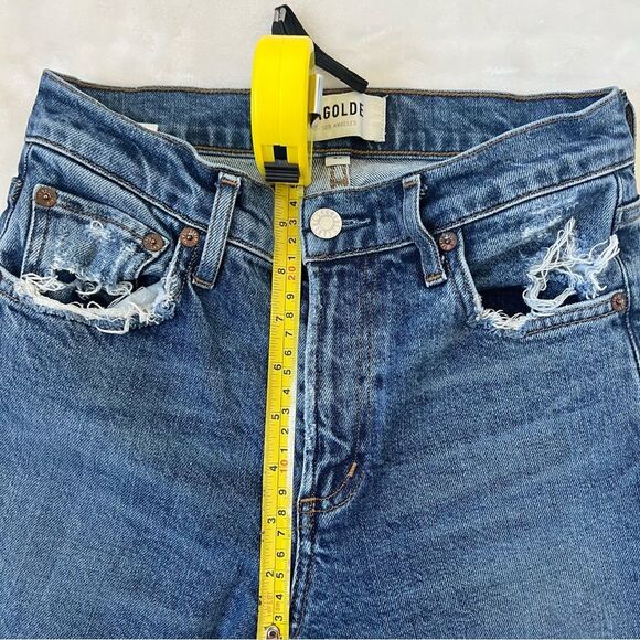 AGOLDE Toni Straight Leg Jeans 24 STYLE#A133F-3002 CUT# 52100 distressed denim - Picture 9 of 10
